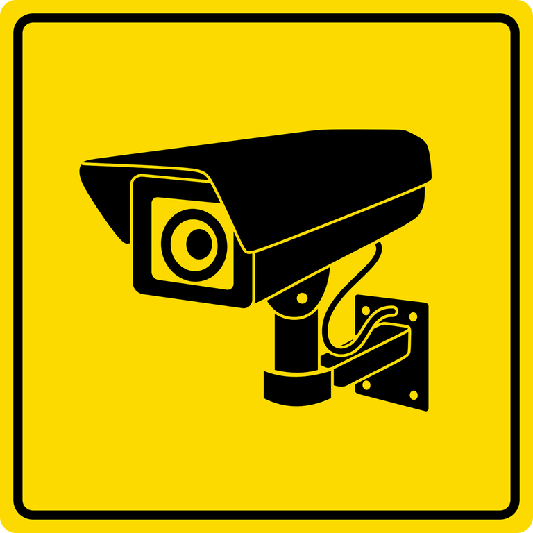 Panneau caméra de surveillance.